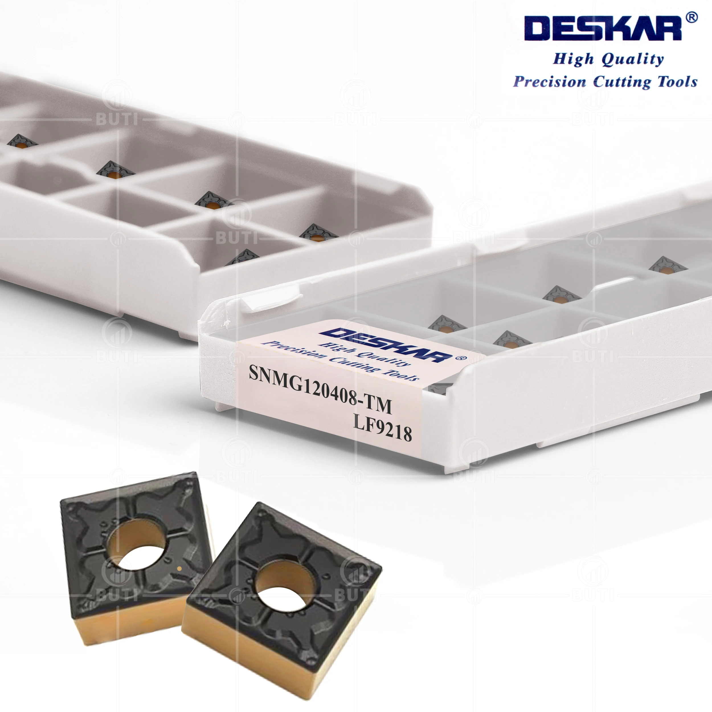Imagem -02 - Deskar-cnc Carbide Inserções Ferramentas de Torneamento Externas Lâminas de Corte de Cor Dupla Snmg120404 Snmg120408-tm Lf9218 100 Original