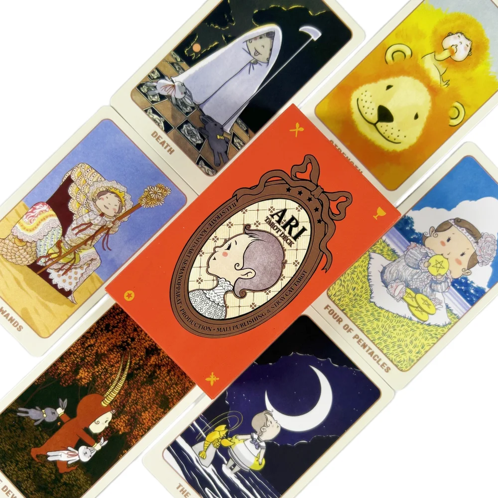 1pc ARI 타로 데크 카드 엔터테인먼트 카드 가족 모임 운세 오라클 보드 게임 카드 놀이