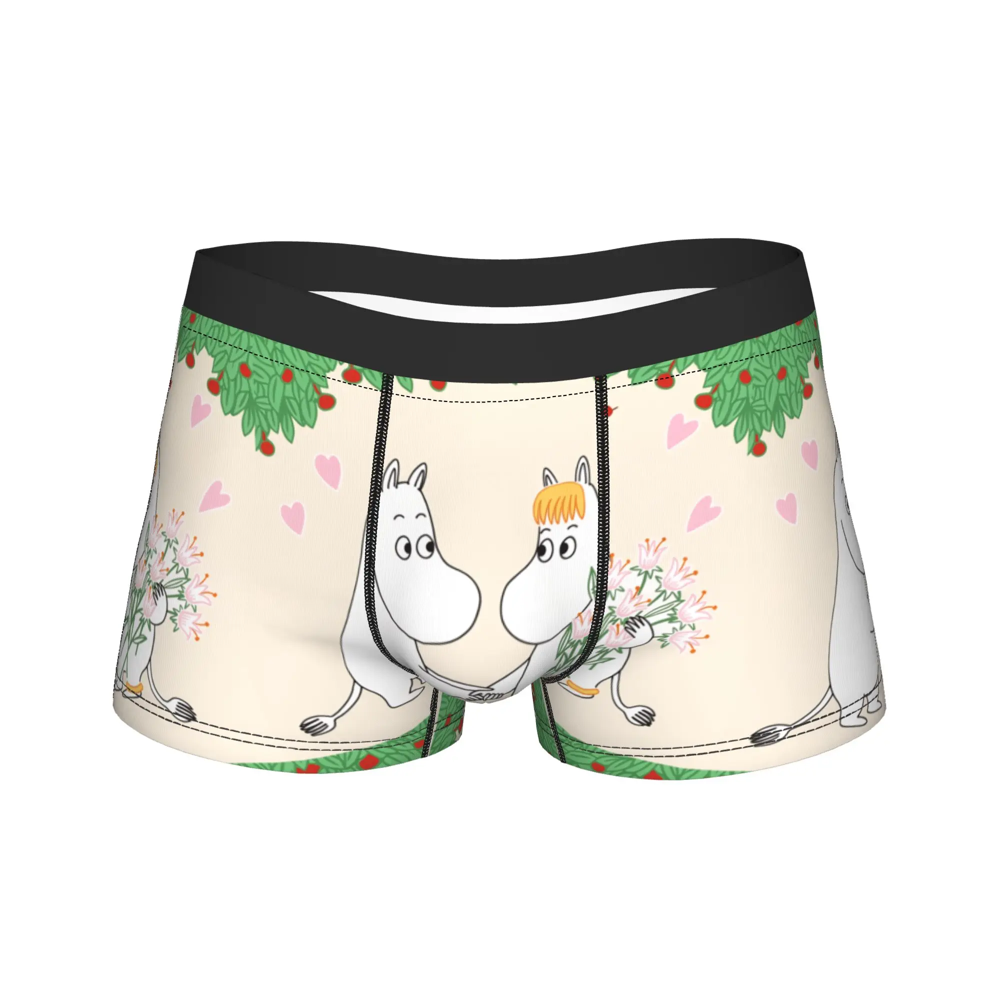 Cute M-Moomins Underwear  Sexy Soft Panties Print Shorts Briefs For Men Pouch Large Size Boxer Shorts