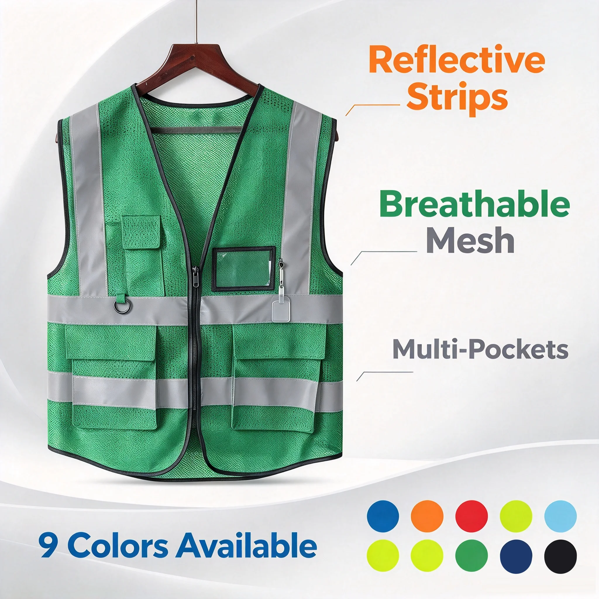 Car Reflective Strip Vest Reflective Strip Vest Car Emergency Reflective Vest Fluorescent Green Orange Safety Suit Strip Vest