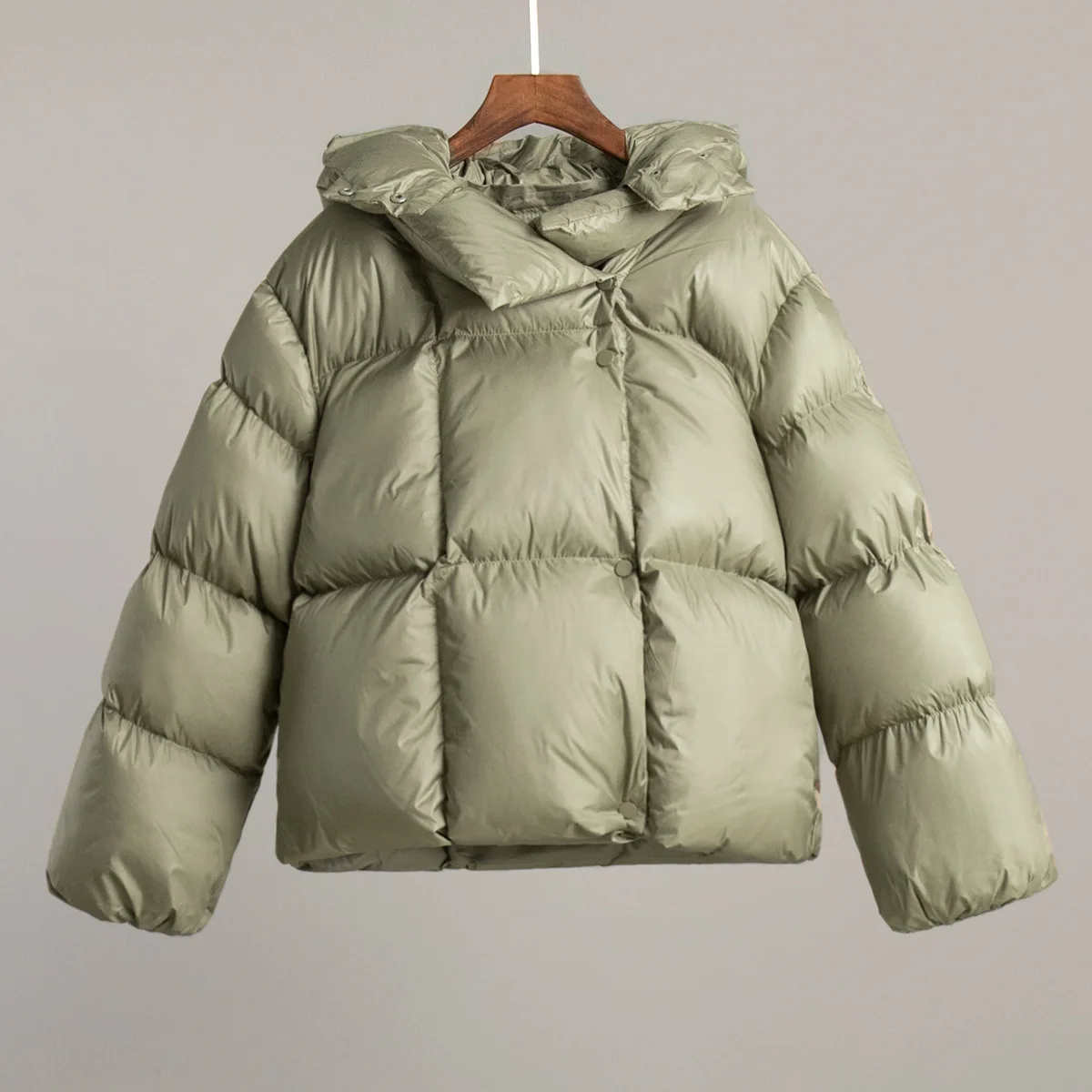 

ALPHALMODA 2025, Cotton Jacket, Winter, Women, Trendy, Street, Short Hooded, Warm, Quilted Coats