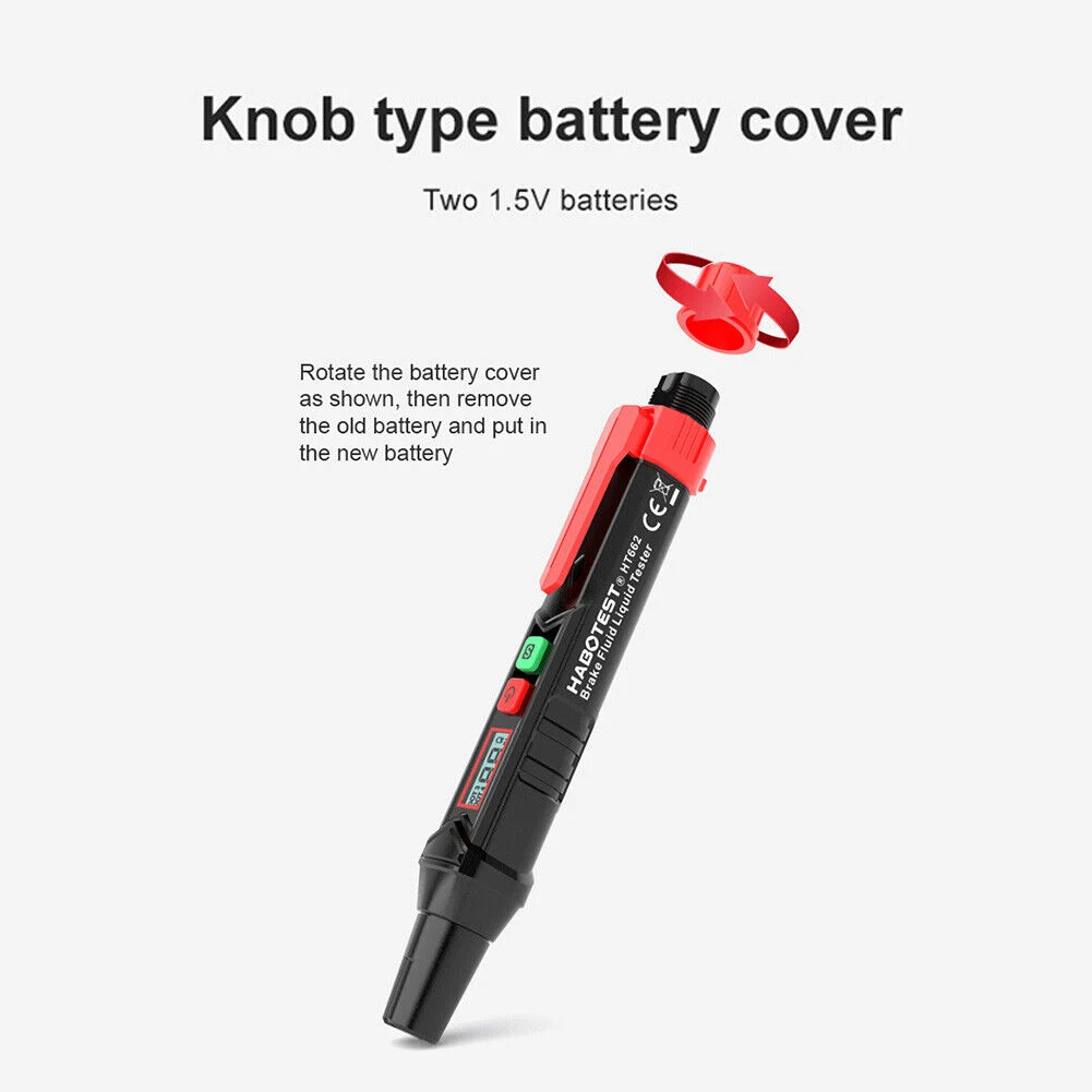

Brake Fluid Water Content Tester for Vehicles with DOT3 DOT4 DOT5.1 Compatibility and Visual Audio for Maintenance