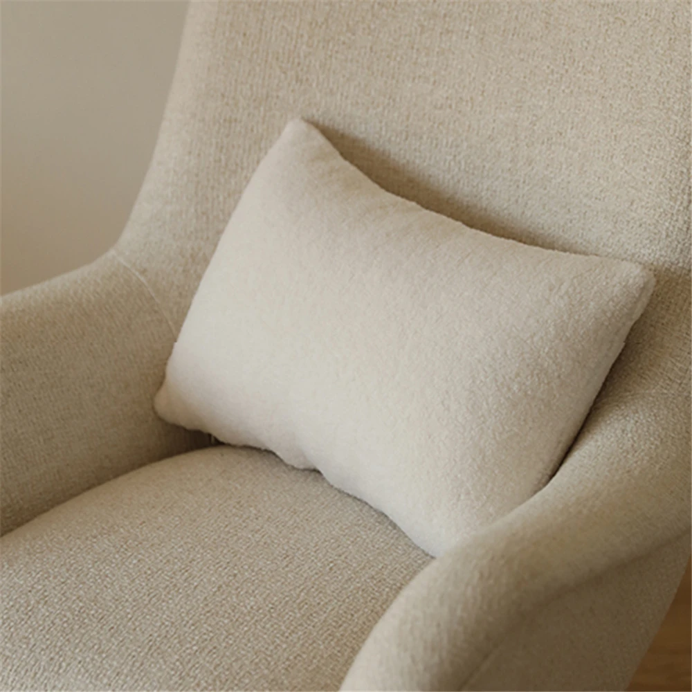 White Plush Cushion Cover Ultra Soft Housse De Coussin Sofa Throw Pillow Cover Comfortable Living Room Home Decoration