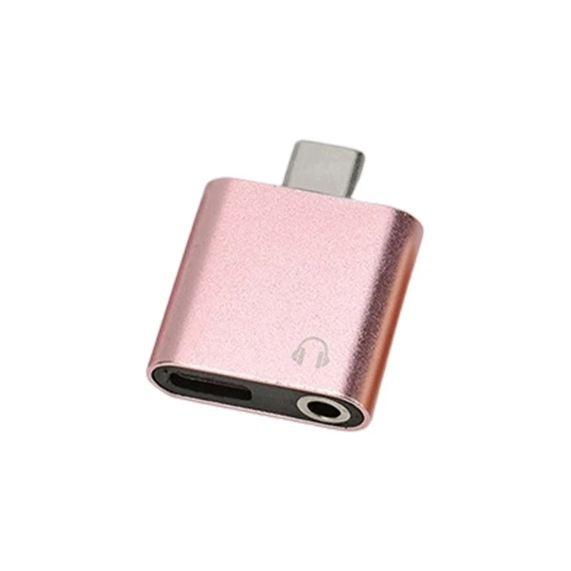  USB C Charging Adapter with 3.5mm Sound Port Type C Converters for Lossless Sound