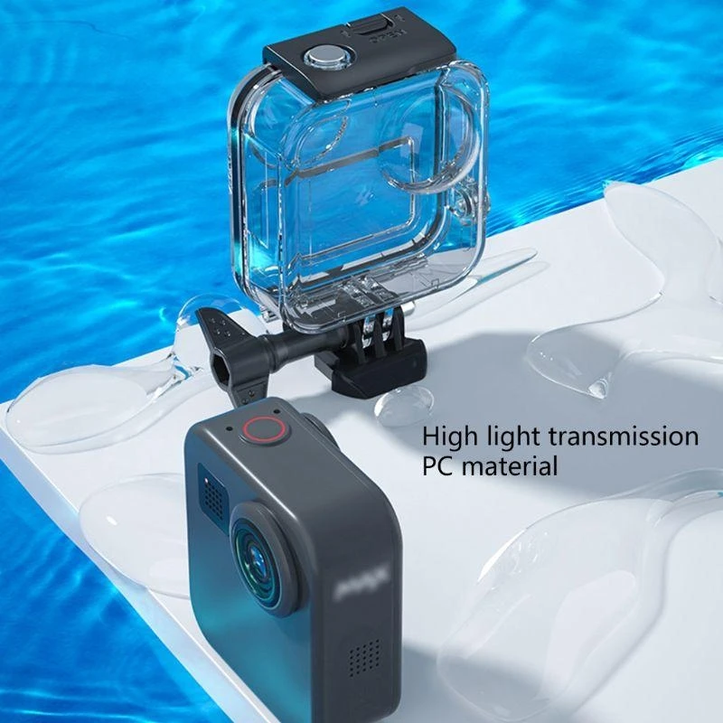 For Max 360 Panoramic Camera Waterproof Dive Case Protector Cover Sport Protect best sale
