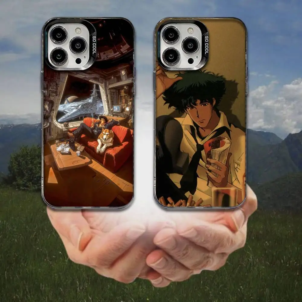

C-CowboyS B-Bebop Spike Phone Case For iPhone 16,15,14,13,12,11,8,7,Pro,Max,Plus,Mini,XS,SE Anti Fall Black Matte Hard