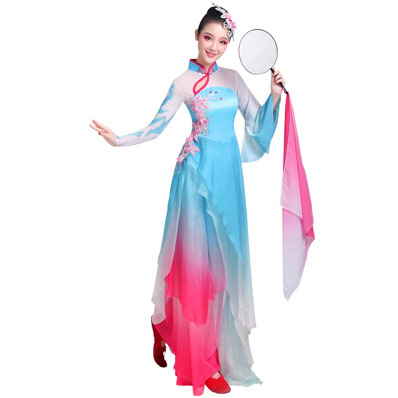 

Hanfu women classical dance performance costume female fan dance Chinese style Hantang modern dance Yangko dress set