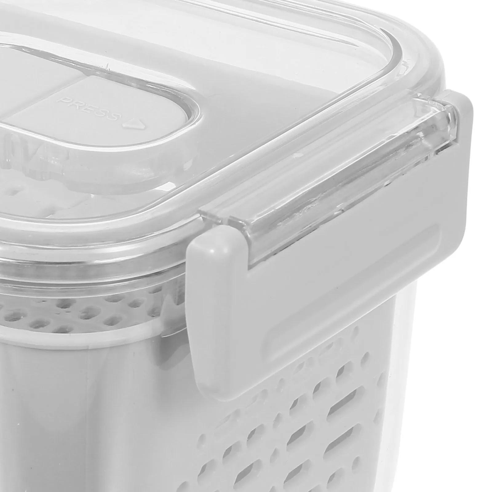 

Food Storage Container Fridge Produce Saver Stackable Refrigerator Organizer With Detachable Drain Basket Pp Pet Material