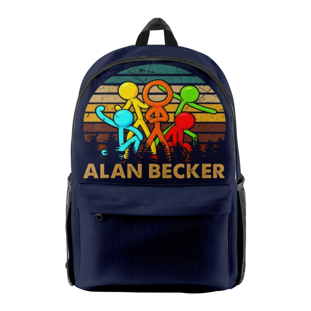 Imagem -04 - Alan Becker Merch Mochila Adulto Crianças Bolsa de Escola Hip-hop Daypack 2023 Harajuku Zíper Traval Bolsa Unisex Bolsas Engraçados