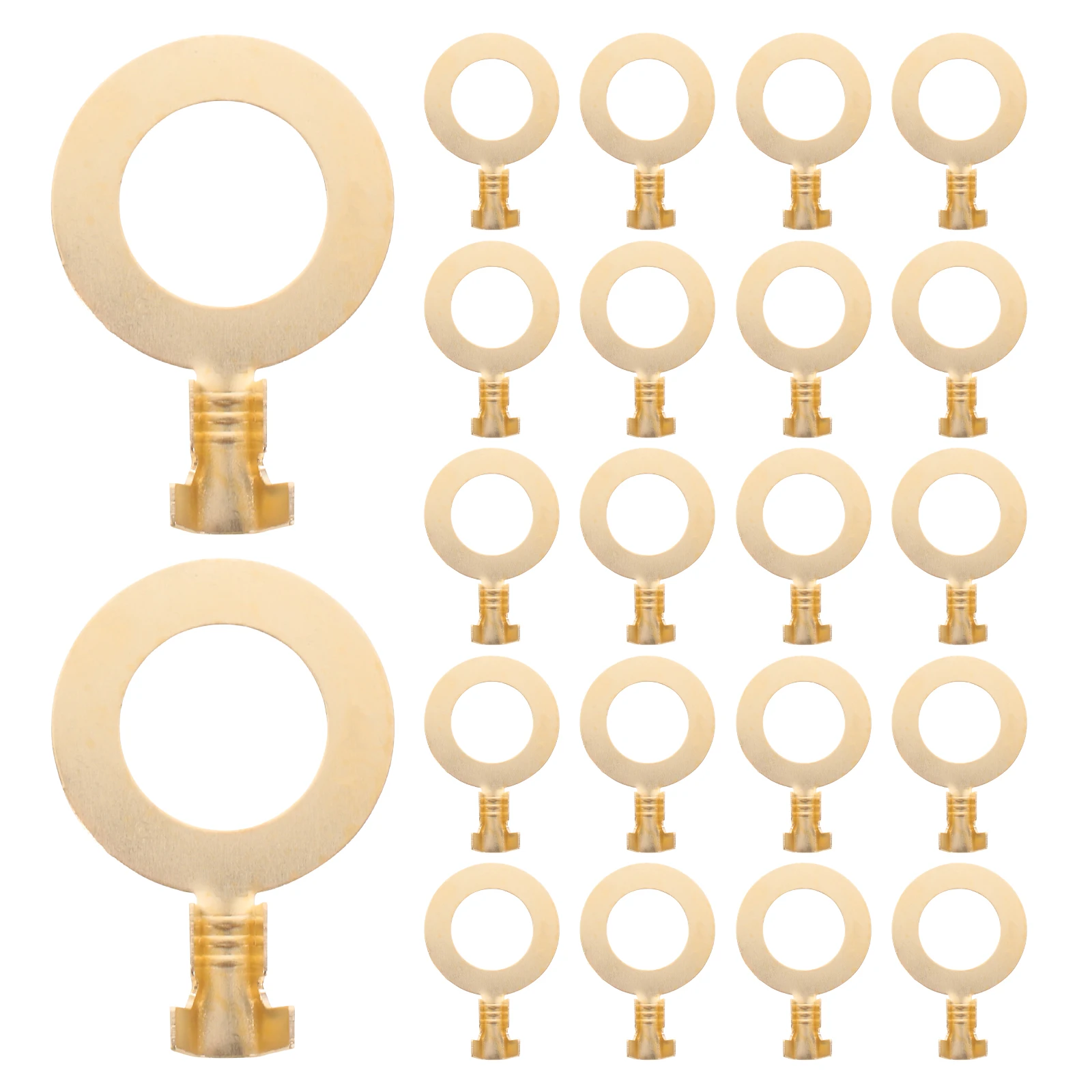 

100pcs Grounding Terminal Heavy Duty Copper Wire Lugs Kit M8 For Electrical Cables Connections Ring Terminals Open Type