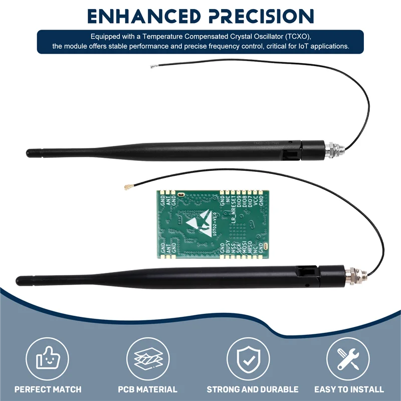 AK51-EBYTE Lora Dual-Band Wireless Module 433/868/915/2.4G SMD TCXO, SPI RF  Stamp Hole By EBYTE