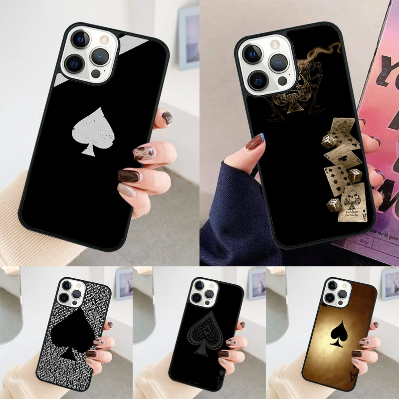 Ace of Spades phone case Cover For iPhone 14 15 16 Pro Max SE 2020 coque For apple 11 12 13 Pro Max Mini 7 8 Plus