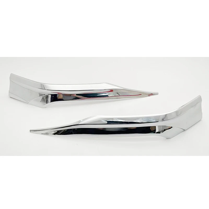 2pcs ABS Chrome Front Bumper Anti Collision Strips Corner Guard Bumper Protector Fit For VW Passat B8 Rline 2019-2024