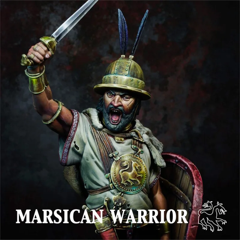 

1/10 Scale Marsican Warrior Resin Busted Assembled Model Kit Historical Miniature Statues Unassembled and Unpainted GK Diorama