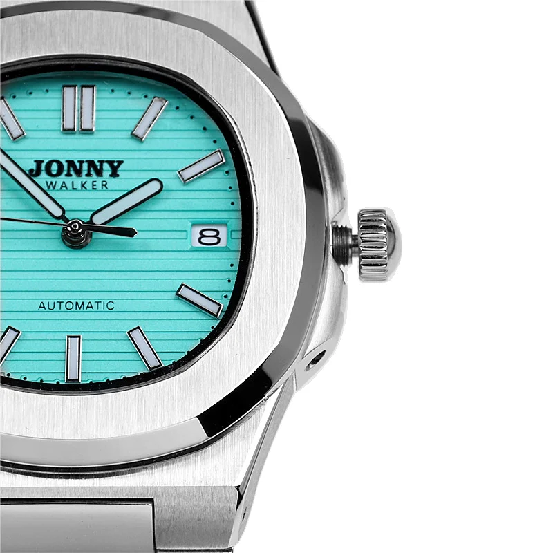Jonny Walker High Quality Nautilu Style Sapphire Crystal Water Resistant Steel NH35 Mechanical Movement Men's Women's Watch