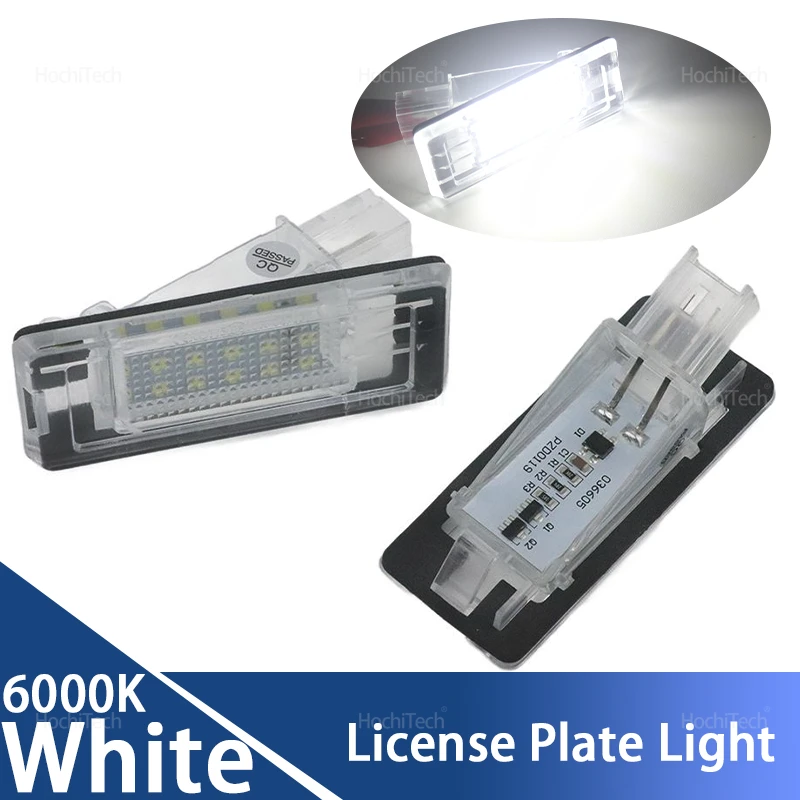 for Dacia Duster 10-17 Renault Captur Kaptur Espace Fluence Scenic Latitude Rear LED SMD Number Plate Lamp 6000K License Light