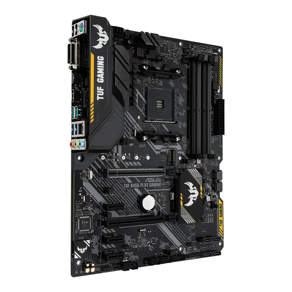 Материнская плата ASUS TUF B450-PLUS GAMING B450, разъем AM4 DDR4, 128 ГБ, поддержка Ryzen 5 5600 5500 PRO 1200 3600 1600 процессоров M.2 ATX