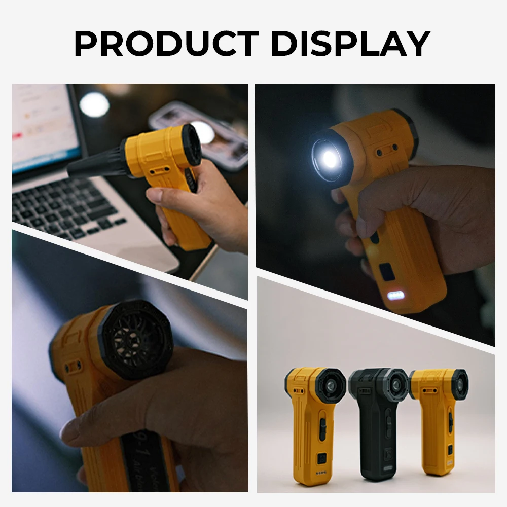 

Высокоскоростной ручной уличный вентилятор-5 в 1, автомобильный бытовой пылесос, пылеуловитель и аварийное освещение для кемпинга/походов/гаража