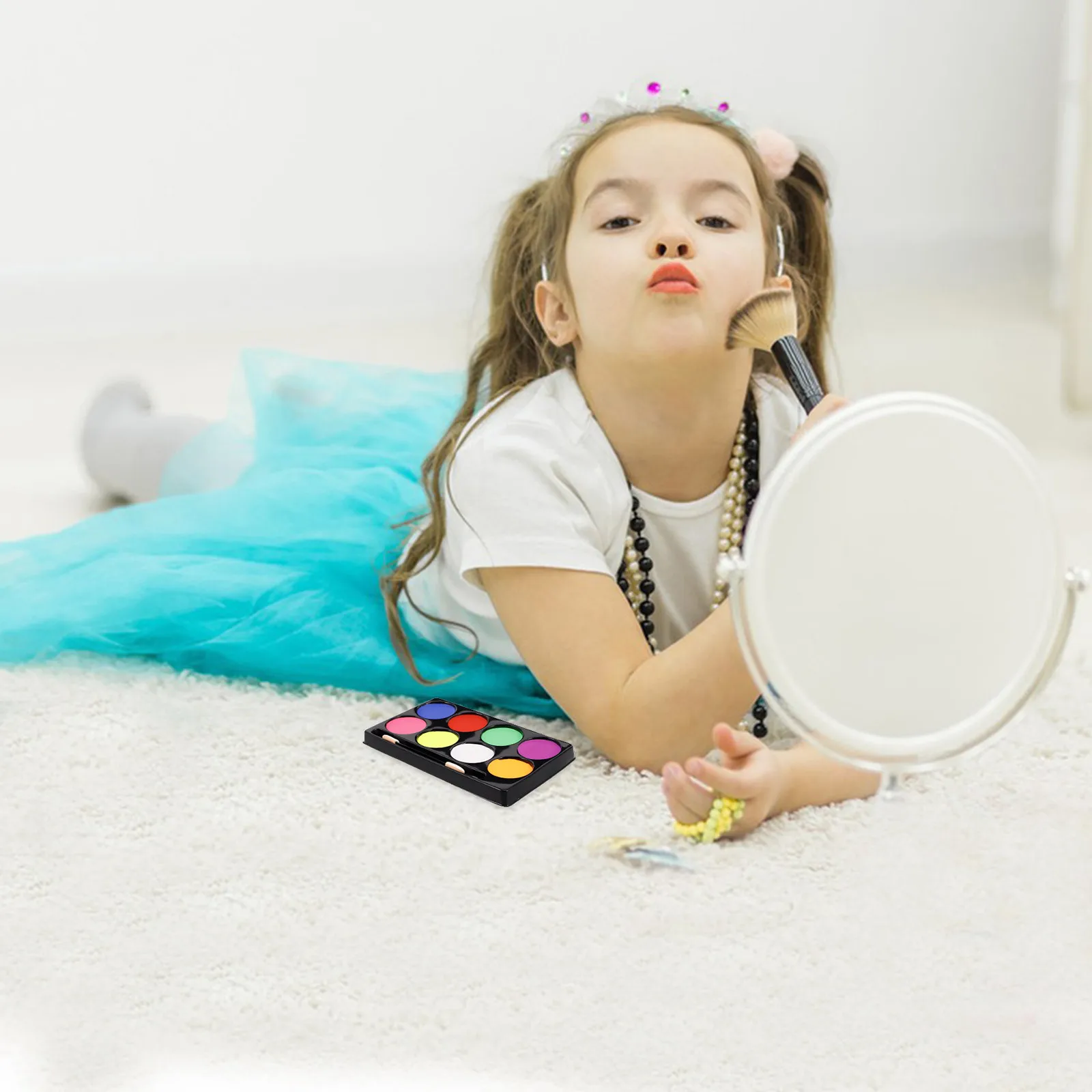 

2 Boxes Children's Stage Makeup Oil-Based Colorful Face Paint Palette 8 Colors Party Festival Body Paint Kit Cosplay Supplies