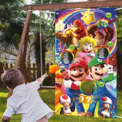 Super Mario Brothers Theme Party Throw Game Banner Birthday Party Decoration Children's Party Sandbag Game Background Toy