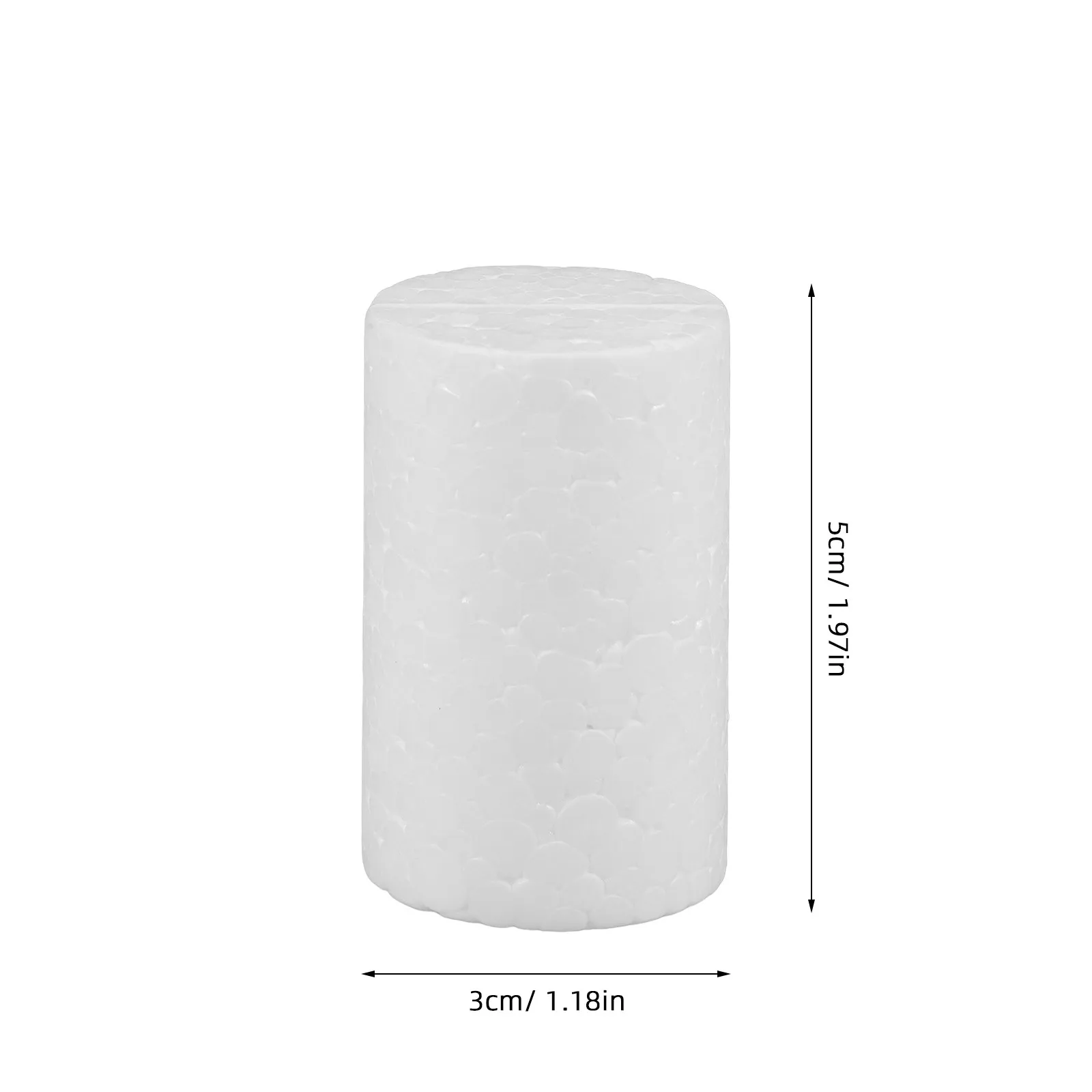 10Pcs Foam Cylinders Christmas Decoration Supplies White Polystyrene Tubes for DIY Crafting Modeling 5x3cm Christmas Foam Balls view 5