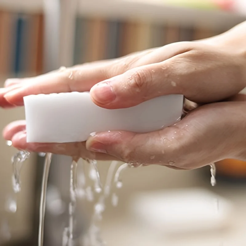 

Heavy-Duty Melamine Foam Sponges 100pcs - Non-Scratch Kitchen, Bathroom, Car & Oven Cleaning Pads, Commercial Grade