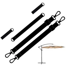 Correa fija para sombrilla grande para exteriores, banda de protección contra el viento para sombrillas Cantilever, resistente a la intemperie, ganchos ajustables, banda fija