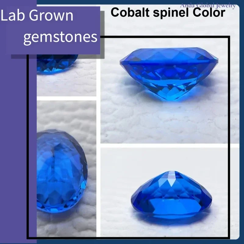 

L-Lab Grown Sapphire Oval Cut Blue Color Gems High Quality Low Cost For Jewelry Setting&Custom Design Selectable Certificate
