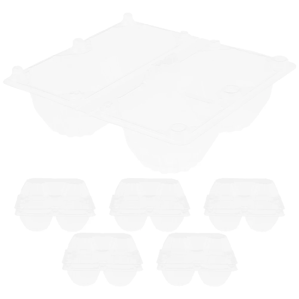 

6 Pcs Egg Tray Bulk Cartons Packing Box Container Holder for Refrigerator Pvc Clear Storage