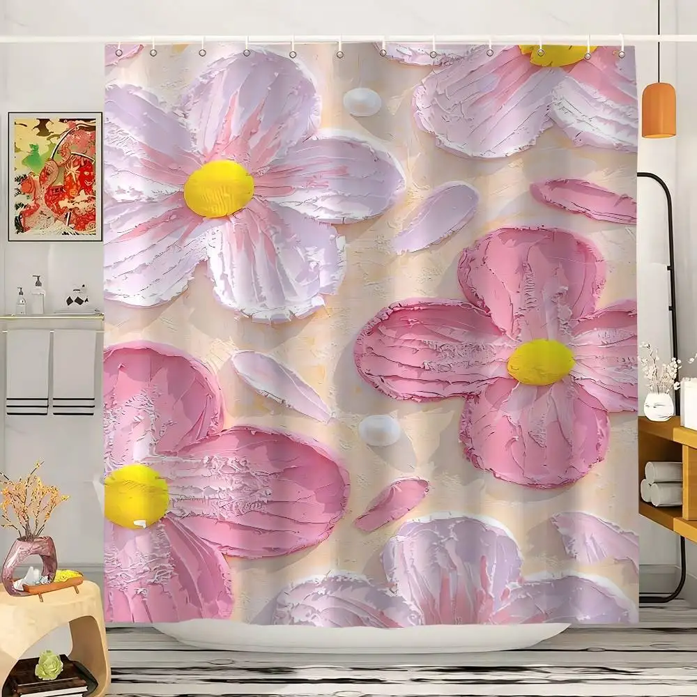 エレガントなパターンモダンなシャワーカーテン 180 センチメートルポリエステルモダンなスタイルの浴室カーテンフック付き防水面白いシャワーカーテン