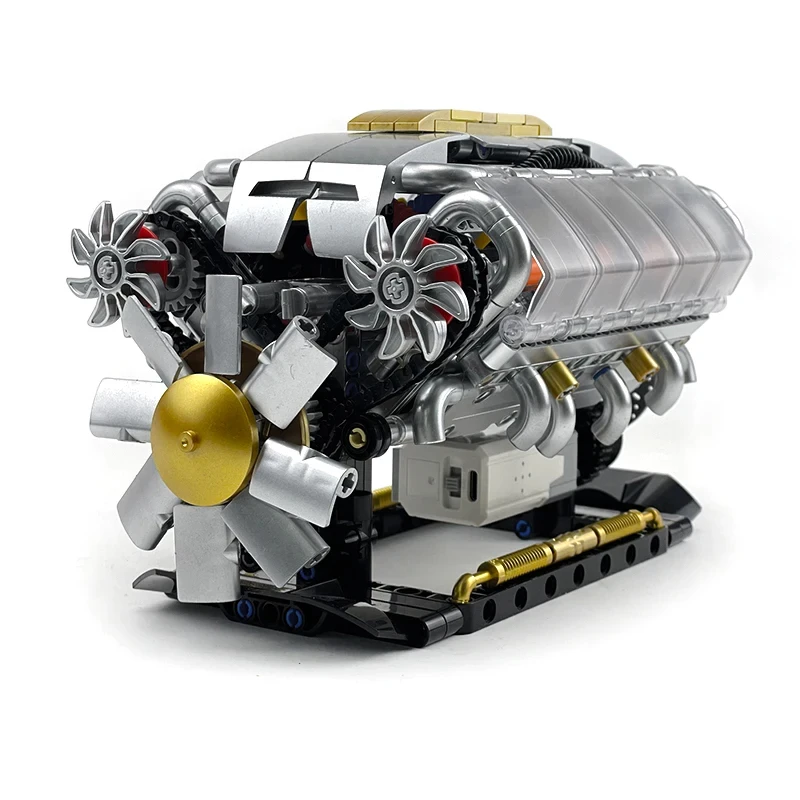 MOC 3053 Technische V8 Automobil Mechanische Motor Baustein Motor Drive Ziegel Montage 3D Spielzeug Weihnachten Geschenk Für Junge Kinder