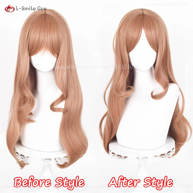 Anime Soyo Nagasaki Cosplay Wig Soyorin 67cm Orange Brown Curly Wig Heat Resistant Synthetic Hair Halloween Cosplay Anime Wigs