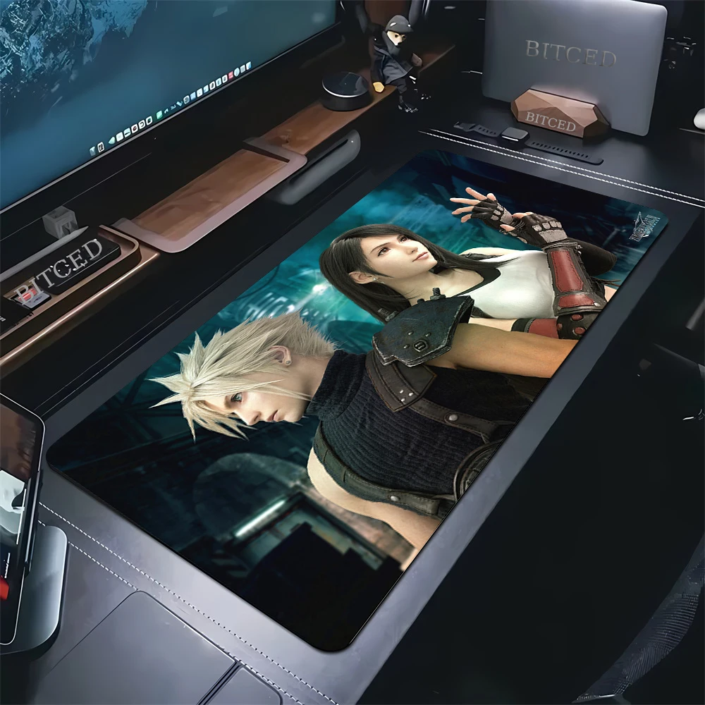 Final Fantasy 7 Large Gaming Mouse Pad PC Gamer Mouse Mat Computer Laptop Mousepad Keyboard Pad Big Desk Mat XXL Office Mausepad
