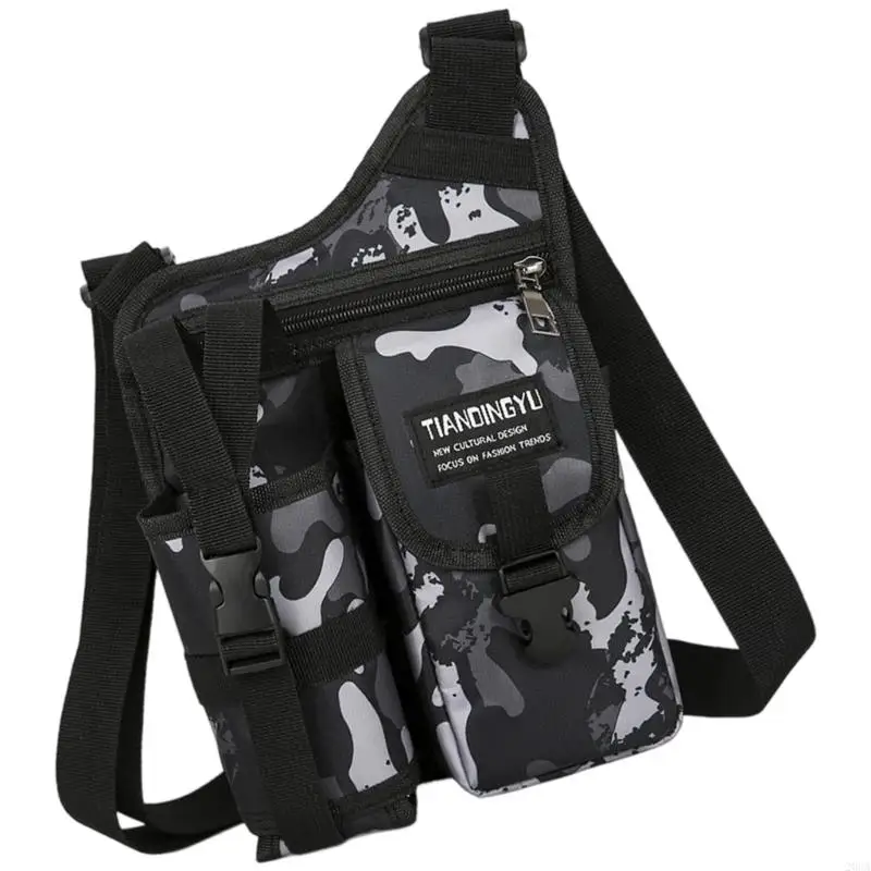 

Functional Shoulder Bag With Water Bottle Storage Wear Resistant Fabric Ergonomic Weight Distribution 20CA