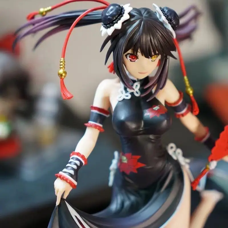 

Date a Live Tokisaki Kurumi Anime Figure 21cm Cheongsam Model Statue Collectible Ornament for Boys And Girls Desktop Decoration