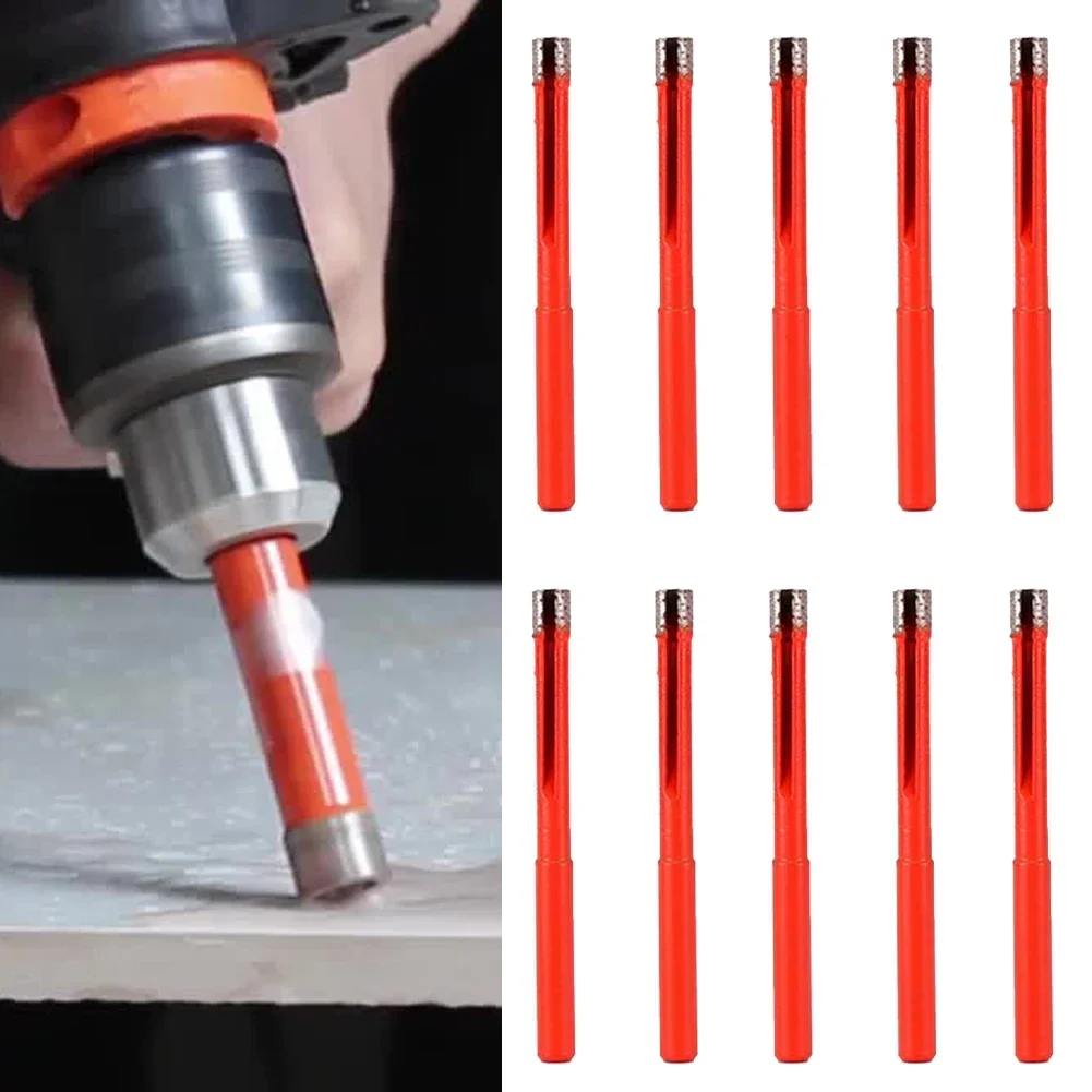 10Pc 8mm Diamond Dry Drill Bits Hole Saw Cutter For Stone Granite Marble Hole Punching Drilling Construction Tool Electric Drill