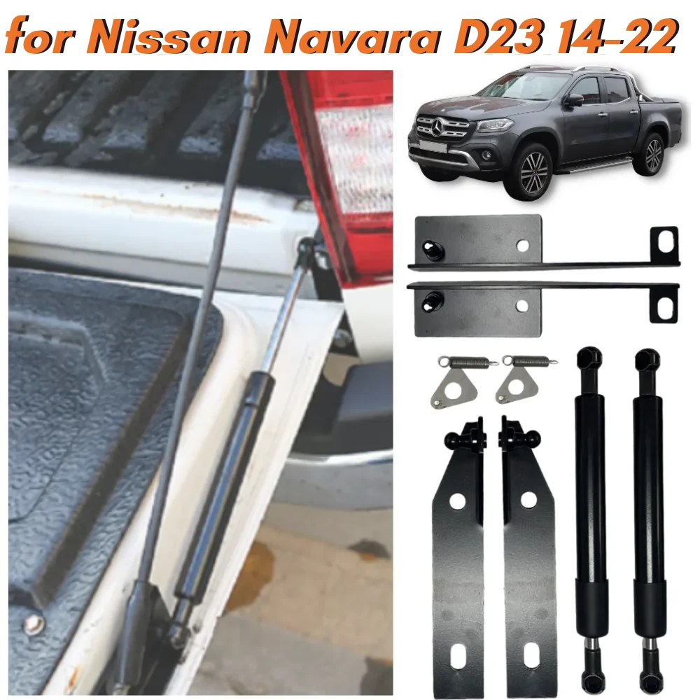 Qty(2) Pickup Tailgate Assists for Nissan NP300 Navara D23 2014-2022 Rear Trunk Boot Lift Supports Gas Springs Shock Absorbers