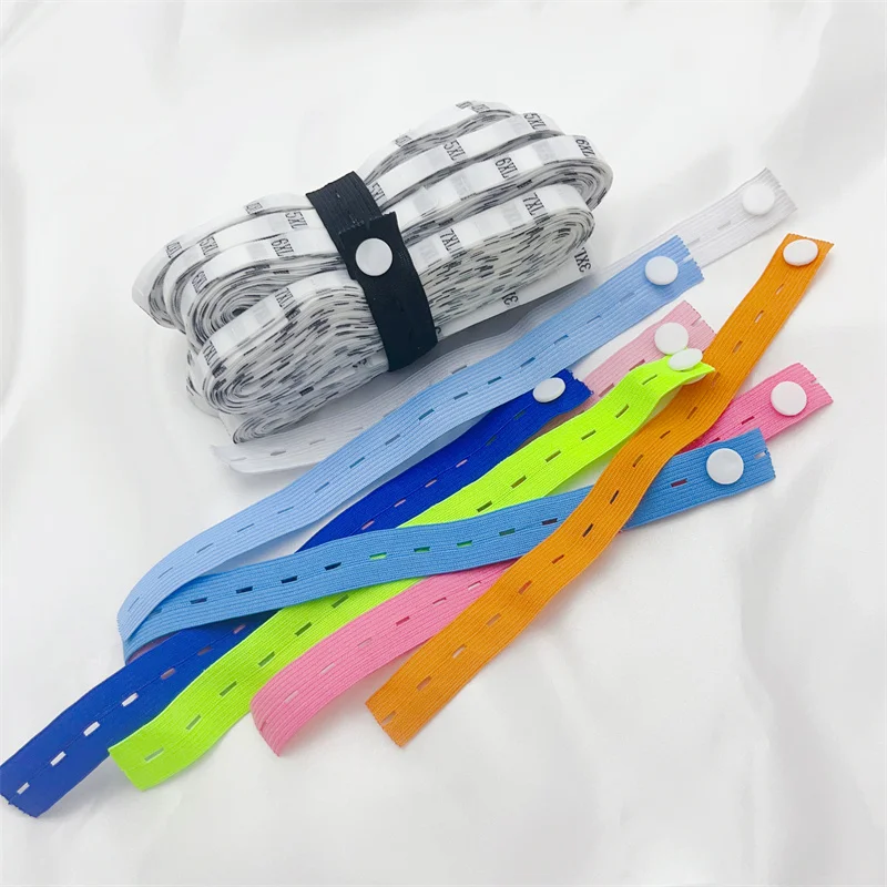 30PCS Rolling Cloths Storage Fixed Elastic Belt 25/33/45CM Buttonhole Elastic Band DIY Sheet Folding Storage Bands Home Supplies