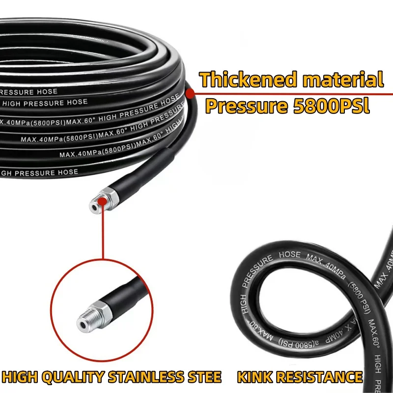 Imagem -02 - Mangueira de Limpeza de Drenagem de Esgoto Kit de Limpeza de Tubo Mangueira de Máquina de Limpeza de Alta Pressão Bico de Pulverização de Esgoto Karcher K2k3k4k5k6k7