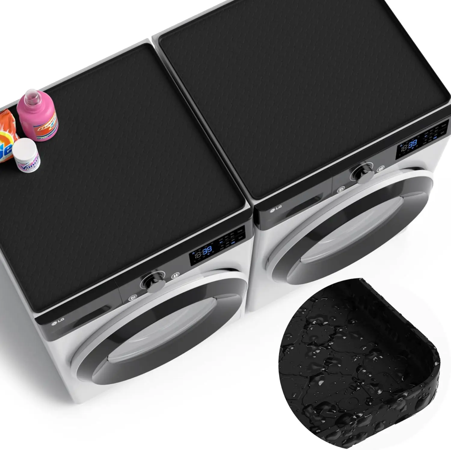 

Silicone Protector Mat for Washing Machine Countertop - Non-Slip Waterproof Dustproof - 2 Pack