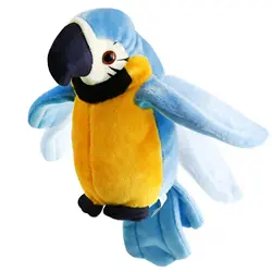 Recordable Parrot Plush Toy Soft Cute Kawaii PP Cotton Stuffed Animals Birthday Holiday Gift for Girls Kids Speaking Toy