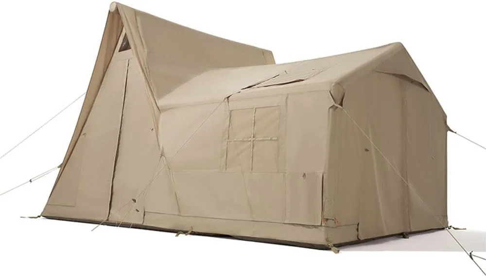 #￥Newest Green Color Outdoor Camping Air Cabin Tent With Two Rooms Design