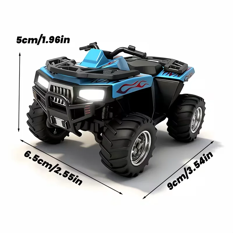 1:64 スケール RC オフロードビーチバイク車両 頑丈な合金ボディ、スマートフォンアプリタッチスクリーンコントロール 2.4G