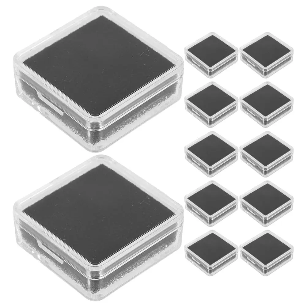 

12Pcs Transparent Clear Acrylic Jewelry Display Boxes Gemstone Storage Cases Small Boxes for Collectors and Hobbyists