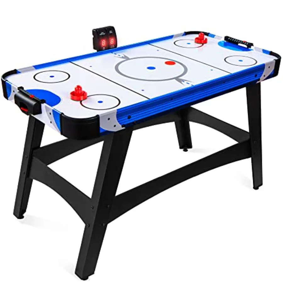 

58in Mid-Size Arcade Style Air Hockey Table for Game Room Home Office w/ 2 Pucks 2 Pushers Digital LED Score Board Powerful 12V