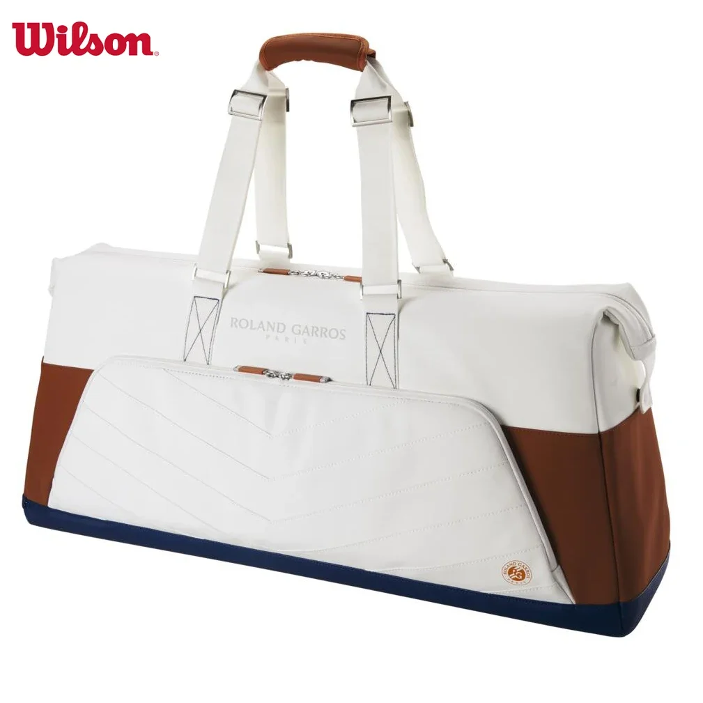 

Wilson 2024 Roland Garros Tennis Duffel Racket Bag Super Tour Large Tennis Bag Max for 5 Racquets With Independent Inner Pocket