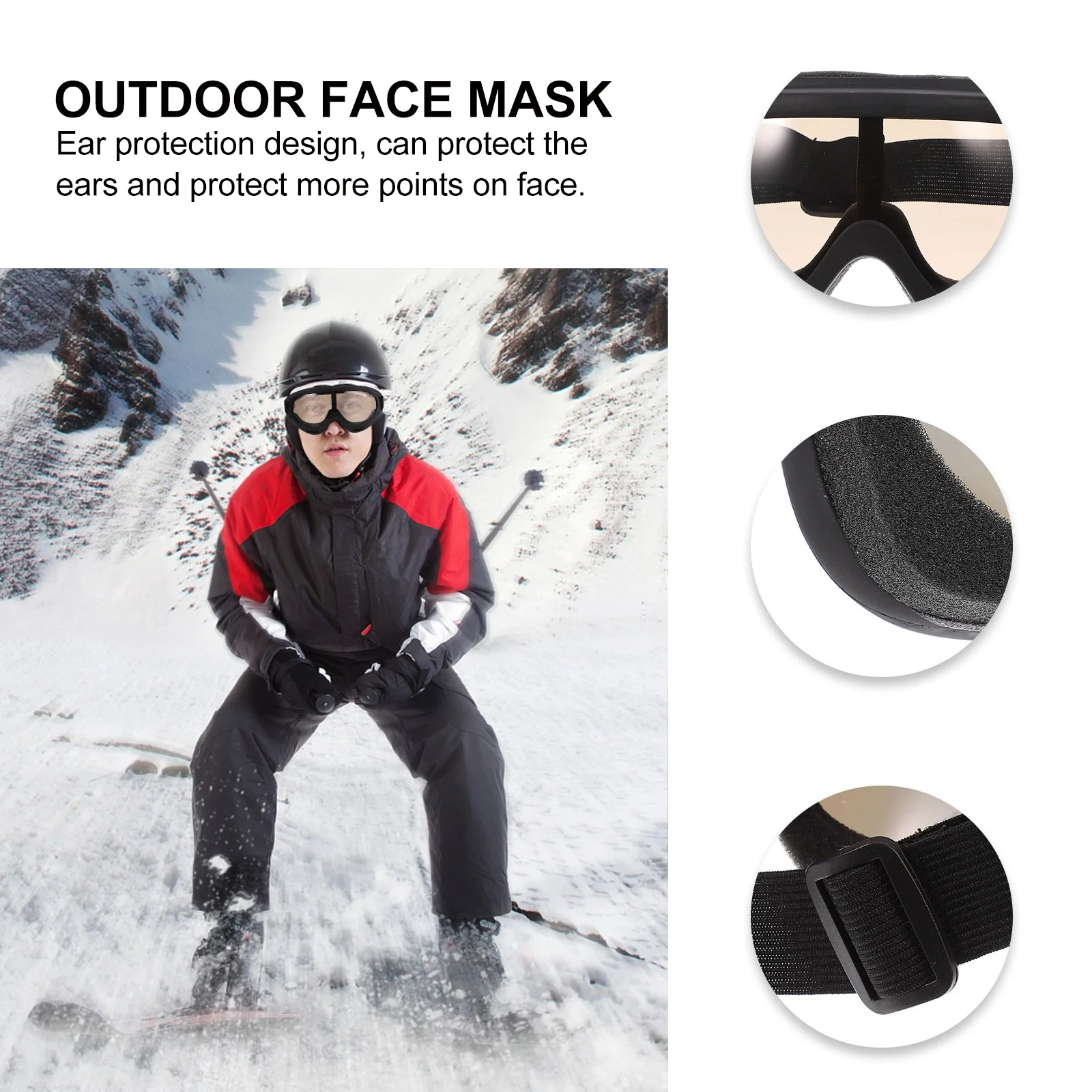 

1Pair Protective Goggles Windproof Cycling Eyeglasses Uv400 Anti-Fog Impact-Resistant Comfortable Fit for Riding Skiing Outdoor