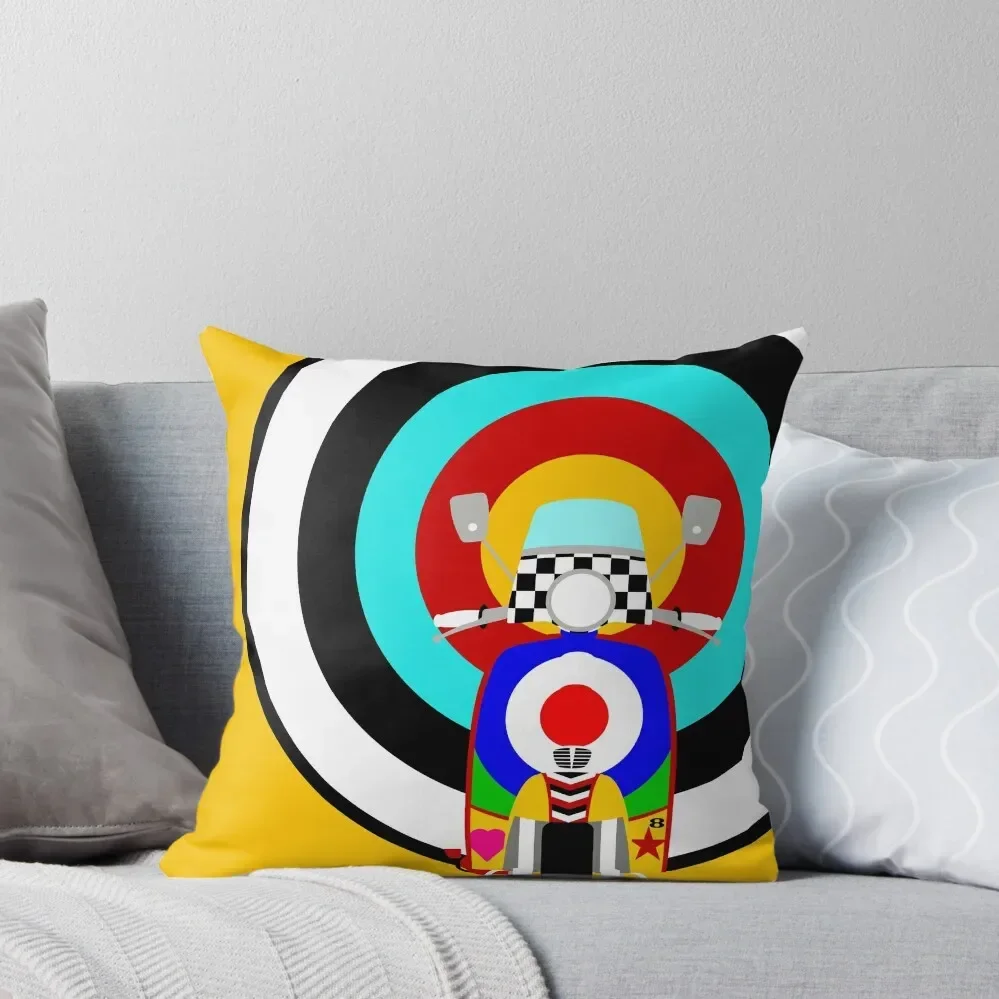 Pop Art Mod Lambretta Scooter Throw Pillow Decorative pillow case Decorative Cushions For Luxury Sofa pillow