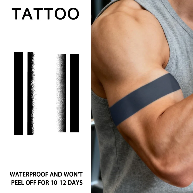 

Временные тату-наклейки с геометрическими линиями и растительными узорами, водостойкие, длительное время ношения (от одной до двух недель), подходят для рук и ног.