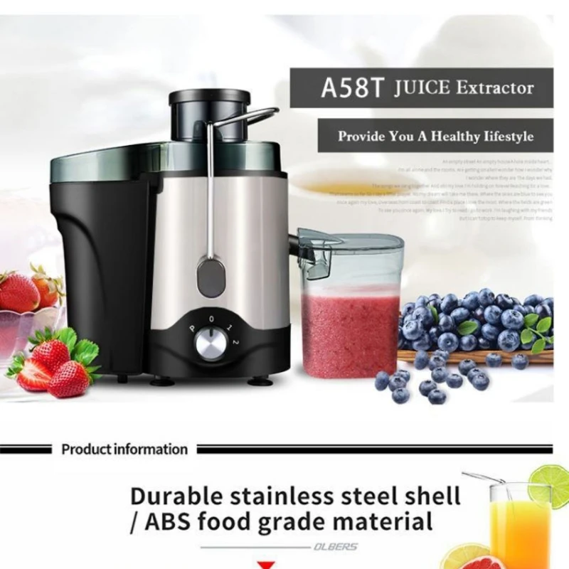 

110V Blender Slag Juice Separation Electric Juicer Intelligent High Power Fruit Vegetable Juice Sugarcane Juice Extractor